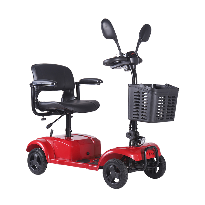 성인용 4륜 접이식 빨간색 전기 이동성 스쿠터 (7)